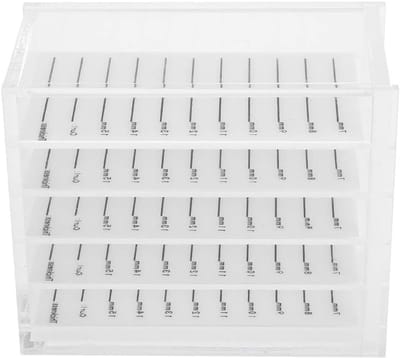 5-laagse Opbergtas voor Valse Wimpers - Makeup Organizer voor Professionele Schoonheidssalons, Plastic Bewaarbox voor Wimpers en Accessoires