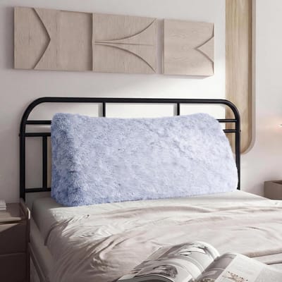 Driehoekig Kussen - Leeskussen Bedsteun - Comfortabel Lezen - Afneembare Hoes - 100CM - Grijs