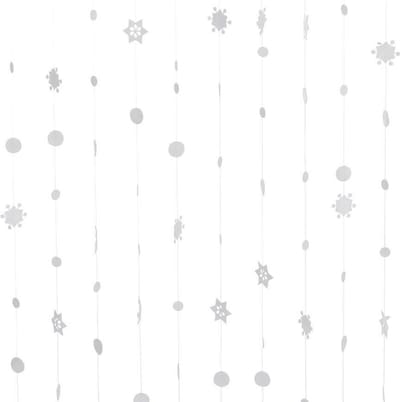 2LIF Snowfall Wit Draadgordijn deur - 90 x 250 cm
