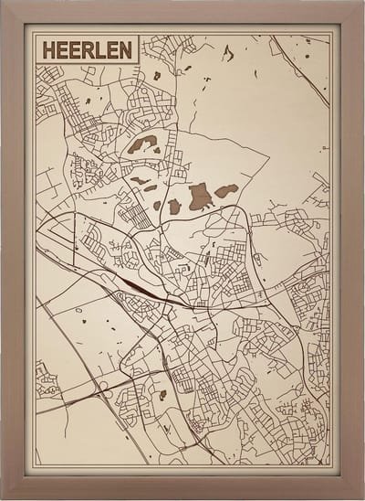 Decoratief Beeld - Houten Van Heerlen - Hout - Bekroned - Bruin - 21 X 30 Cm