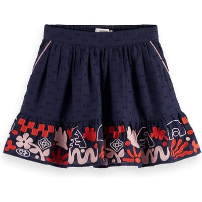 Scotch & Soda Girl Clip Jacquard Embroidered Skirt Sky Captain Taglia: 4 | Gonne Outlet | kids