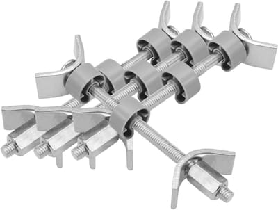 Aanrechtblad Connectoren - Verbindingsbouten - Keukenbladen Koppelen - Strak Klemontwerp - 10x3.3x1.5cm - Metaal