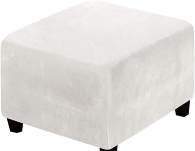 Stretch Fluvel Ottoman Overtrek voor Vierkante Krukken en Voetenbanken