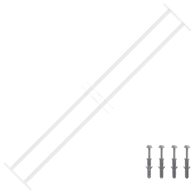 vidaXL - Beveiligingsrooster - voor - ramen - met - 2 - kruissteunen - 93-174 - cm