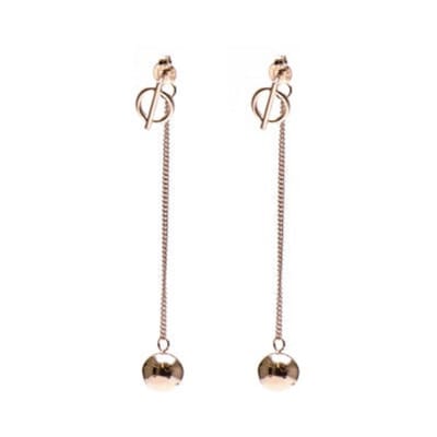 Karma Hanging Balls Silver Roseplated oorbellen-M1859