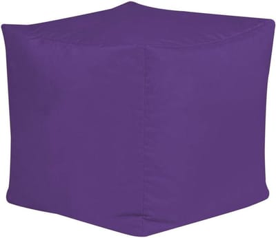 Zitzak Hocker - Voetenbank Poef - Ontspannen Zitten - Waterafstotend Stof - 38x38x38 cm - Paars