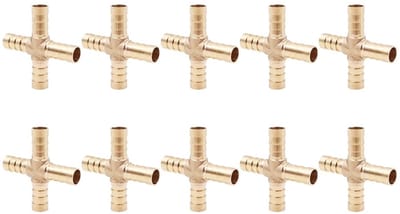 SPHProducts - Messing Slangfittingen - 10 Stuks - Duurzaam en Betrouwbaar - 10 mm - Geschikt voor Water en Gas - Perfecte Afdichting - Voor Diverse Sla...