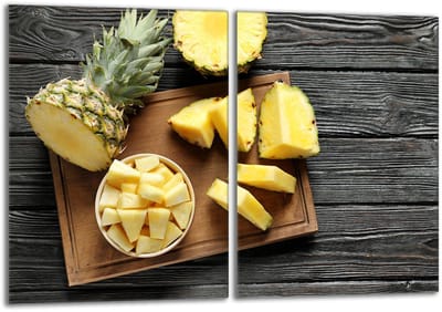 TMK ArtDeko Serie - Beschermende Glazen Plaat - 2x40x52 cm - Ananas