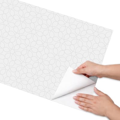 Coloray Meubel Wrap Folie - Wit Meubelfolie - 50x100 cm - Decoratiefolie Geometrische patronen - Meubel Wrap Folie - Minimalist Meubelfolie - Plakfolie Meubels - Keuken decoratie - Achtergronden en patronen