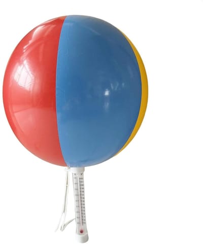 Waterthermometer Drijvend - Zwembadmeter Temperatuur - Water Temperatuur Meten - Zeebal Ontwerp - 40.5 cm Hoog - Meerkleurig