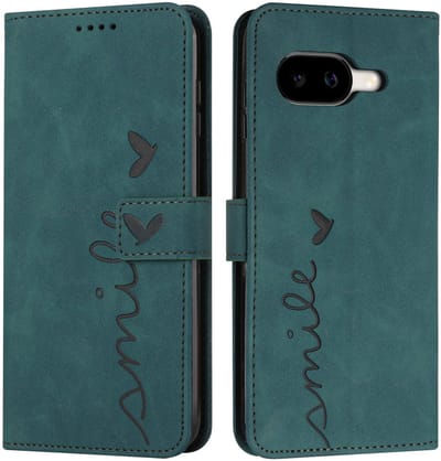 Coverup Hoesje - Geschikt voor Google Pixel 10a Hoesje - Coverup Smile Book Case - Groen