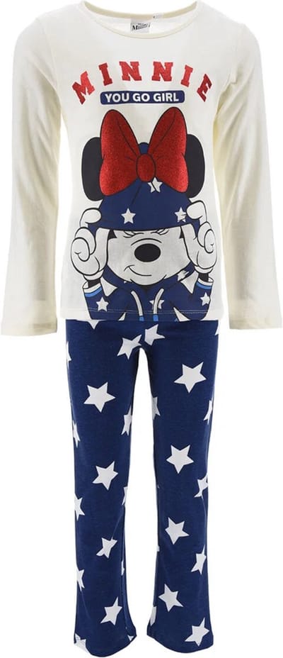 Disney Minnie Mouse Pyjama - Maat 110 - Set - 3-delige pyama - Broek + 2 Shirts - Glitterprint