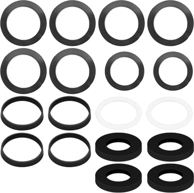 Afvoerpakking Set voor Wastafel - Sifon Pakkingen 40mm/45mm/56mm, Vlakke en Conische Pakkingen voor Keukenafvoer en Badkamerafvoer