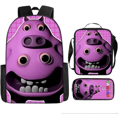 Luxe Populaire Grappige Garten of banban 3D Geprint 3 stuks/Set leerling Schooltassen Laptop Dagrugzak Rugzak Lunchtas Etui