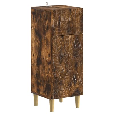 vidaXL - Badkamer - Opbergkast - DELFT - Gerookt - eiken - 30 - x - 31 - x - 80 - cm