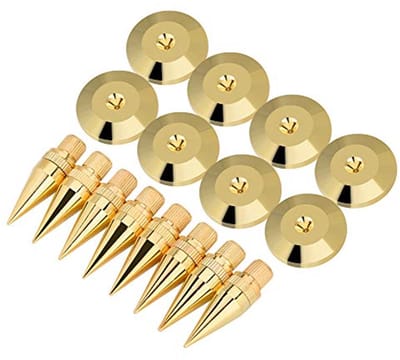 Speakerstands met Koper en Gouden Afwerking - 8 Paar