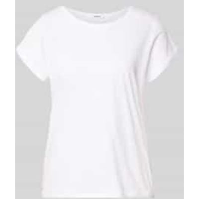 s.Oliver - female - T-shirt met gerolde randen en vlamgarenstructuur