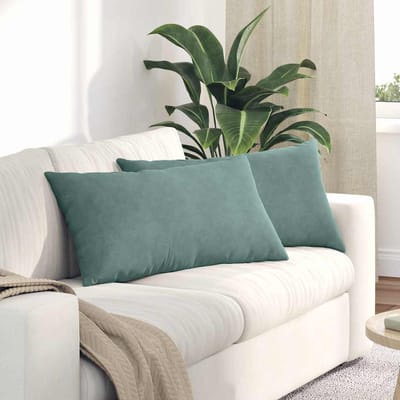vidaXL - Zitkussens - 2 - pcs - Zeegroen - 80 - x - 40 - cm - Corduroy - stof