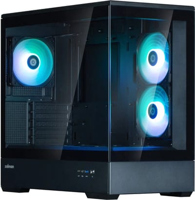 Peta GamePC Panoramic View P30 – AMD Ryzen 5 7600X3D – Nvidia GeForce RTX 5060 Ti 8GB – 32GB RAM – 2TB M.2 SSD – Zwart -High-End Gaming PC – Windows 11 Pro – Wifi – RGB Aquarium Behuizing
