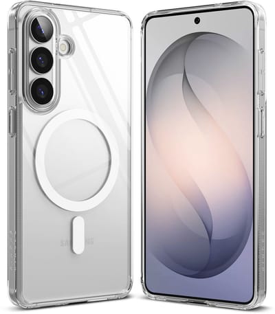 Ringke Fusion Magnetic | Hoesje Geschikt voor Samsung Galaxy S26 Plus | Compatibel met MagSafe / Qi2 | Back Cover met Militaire Standaard | Transparant