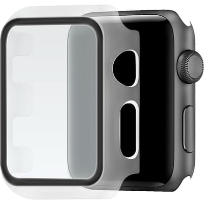 Apple Watch Hoesje met Screenprotector gehard glas - 42mm - Clear