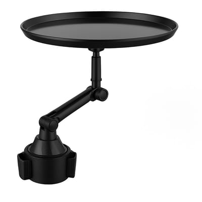Auto Organizer voor Maaltijden Onderweg – 360° Draaibaar – Verstelbare Bodem – Multifunctioneel Auto Tafeltje - Houder voor bekerhouder en telefoon , dranken, koffie, eten