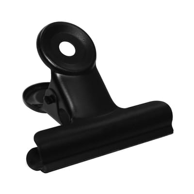 Zwarte bulldog clip / papierklem / decoratieklem / woonaccessoires 51mm per 12 stuks