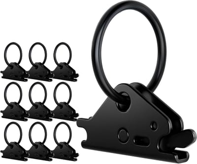 O-Ring Tie Down Anchors (10-Pack) voor E-Track Systeem - Ideaal voor Motoren, Vrachtwagens en Trailers - Duurzame en Betrouwbare Bevestigingsringen