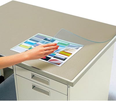 Bureauonderlegger - Bureau mat - Bureau beschermen - Zachte Olefin - 98.7 x 58.7 cm - Transparant
