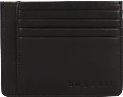 Bugatti Primo creditcard etui leer 11 cm - 8 Sleuven - schwarz