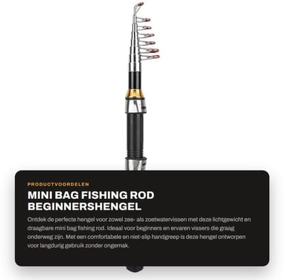 Dailygoods- Hengel Telescopisch Design - Hengel voor Zeevisserij - Hengel voor Zoetwatervissen - Lichtgewicht en Draagbaar - Comfortabel Handvat - Visstok