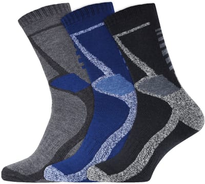 Gevoerde thermosokken | Merk: Heatbooster | Kleur: Grijs | Maat 39-42/ 43-46 | 3 Paar