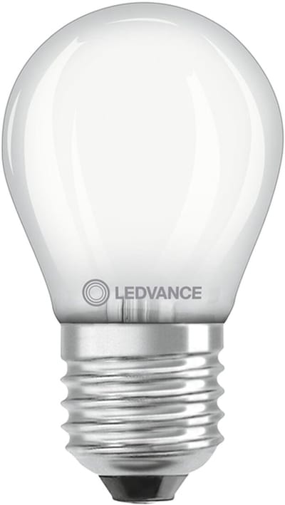 Ledvance LED Filament Lamp P45 E27 - 2.5W 250lm 2700K Mat Glas - Ø45mm - Geschikt voor slaapkamerlampen, hotels, zachte sfeerverlichting