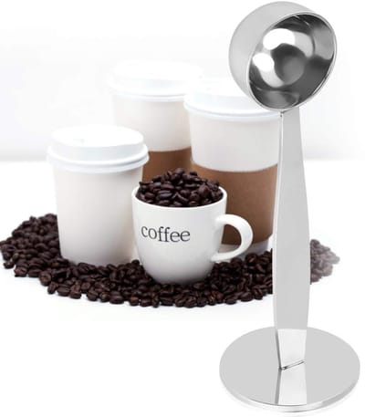 Dailygoods- Koffieschep 2-in-1 Dubbel Doel - Roestvrij Stalen
