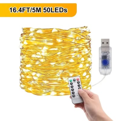 Bovista Lichtslinger - Lichtsnoer Buiten - Binnen - Klimop Slinger - Slinger Met Led Lichtjes - Warm Licht - 5M