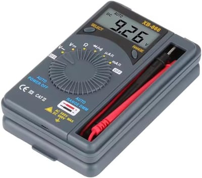 Digitale Multimeter - Voltmeter Tester - Elektrische Metingen - Compact Zakformaat - 200mA 500V - Grijs