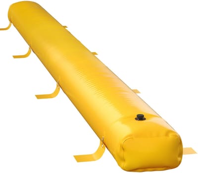 Pvc Waterkering, 7,3 m X 3,0 m, Herbruikbare Waterafvoerzak, Lichtgewicht En Waterdicht voor Deuren En Garages, Geel