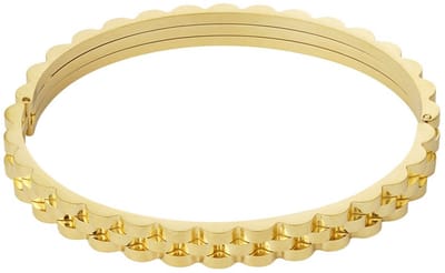 Goudlief Schakel bangle armband - Goudkleur - Verkleurt niet - Cadeau - Goudlief.nl