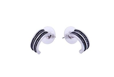 Behave - Oorstekers - Halve oorringen met kabel design - tijdloos chic