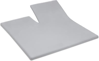YOON hoeslaken katoensatijn enkele split zilvergrijs - 160x200 cm - GOTS gecertificeerd 100%
