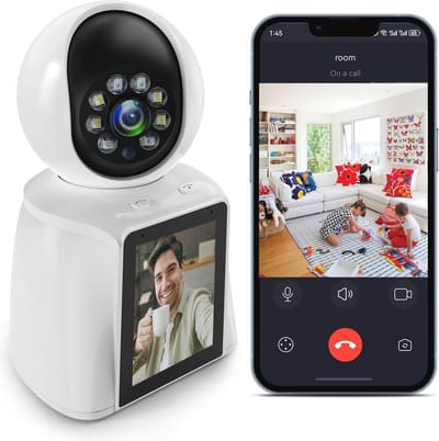 Babyfoon met Camera - HD Beveiligingsmonitor met Nachtzicht en Geluidsdetectie - 360° Rotatie - Ideaal voor Baby en Huisdier