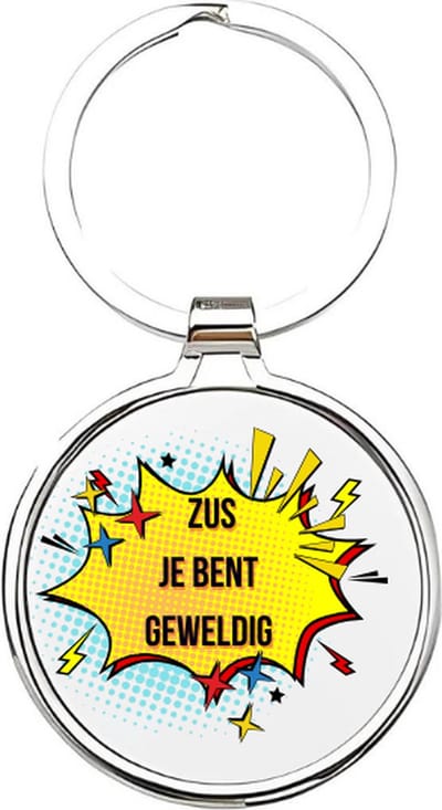 Akyol - Zus je bent geweldig Sleutelhanger - zus - De liefste zus - Zus sleutelhanger - Zussen sleutelhanger - Sleutelhanger zus - Familie sleutelhanger - verjaardagscadeautje - Zus cadeau - Sister - zusje - 4 x 7,5 CM