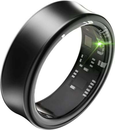 Focus® S2 Smart Ring - Zwart - Maat 6 - AI Coach - Hartslag - Menstruatiecyclus - Slaap Monitor - Herstelscore - Slimme Ring - Sport Prestatie - Stappenteller -IP68 Waterdicht - O2 Meting - Dames - Heren - Wearables - Oplaad Case - beschermring
