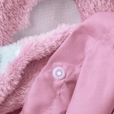 Droomtextiel Teddy Glow In The Dark Kinderdekbedovertrek Stars Unicorn Roze 140x200/220 cm - Super Zachte Kwaliteit