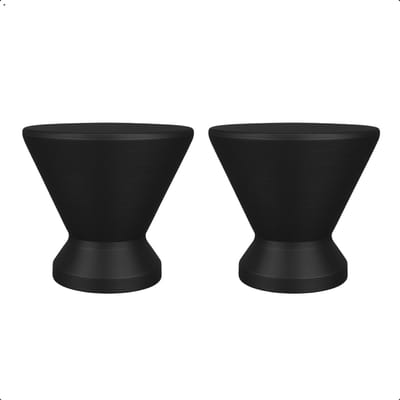 2X Meubelknop Dover Zwart - Ø 25mm - Knoppen voor keukenkast - deurknopjes - Meubelknoppen / Kastknoppen zwart