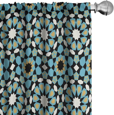 ABAKUHAUS Voorhangen – 2x75x225 cm – Mikrofaser – Halfdonker – Hemelsblauw