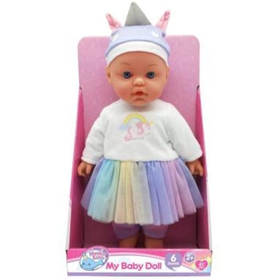 Babypop 41cm met 6 geluiden en tutu Poppen met functies Interactieve poppen