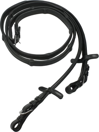 Horsegear Teugel Invisible Stops Leers Zwart