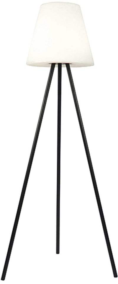 QAZQA virginia - Design Dimbare LED Tripod | driepoot vloerlamp | Staande Lamp met Dimmer met Solar | Zonne energie - 1 lichts - H 135 cm - Zwart - Buitenverlichting