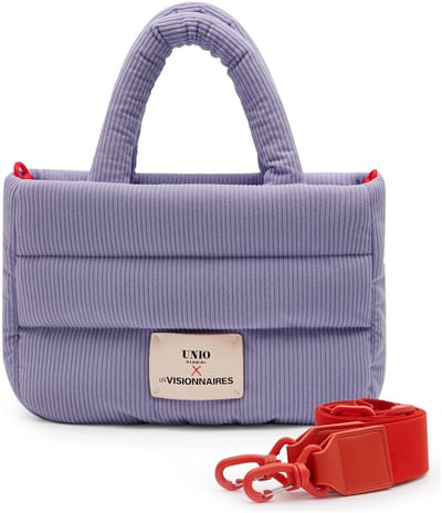Unio Hamburg x Les Visionnaires handtas schoudertas Corduroy Unio Cortina Lavender paars